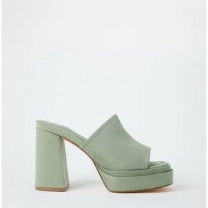 Sea green block heels discontinued